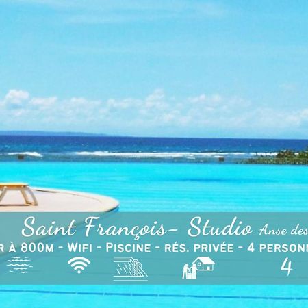 Chaleureux Studio 4 Personnes - Residence Anse Des Rochers - " Les Alizes Du Soir " Tout Equipe Et Citerne D'Eau Saint-Francois  Eksteriør billede